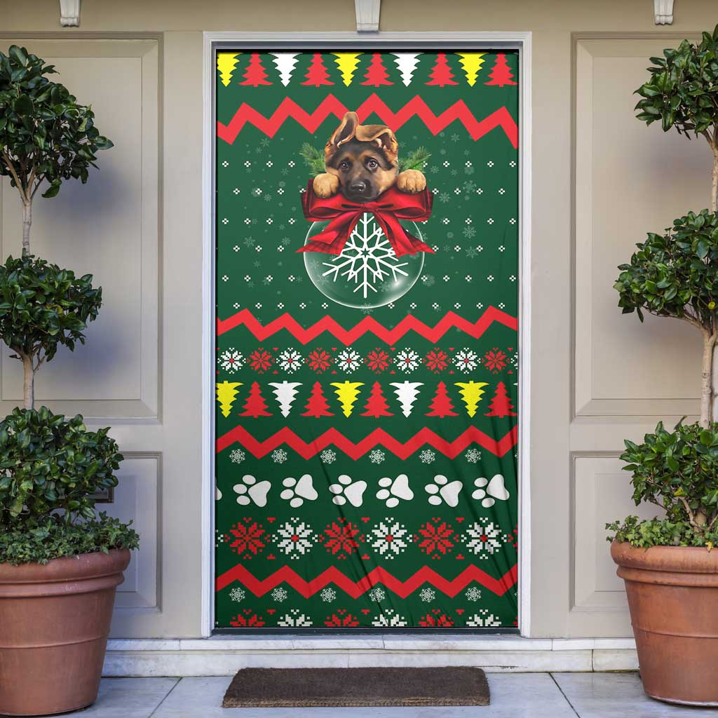 German Shepherd Ornament Christmas Door Cover Xmas Holiday Patterns - Wonder Print Shop