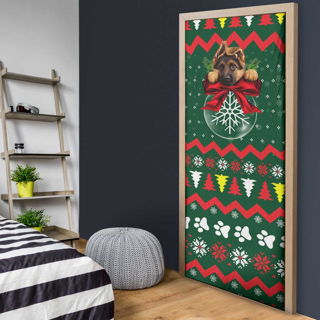 German Shepherd Ornament Christmas Door Cover Xmas Holiday Patterns - Wonder Print Shop