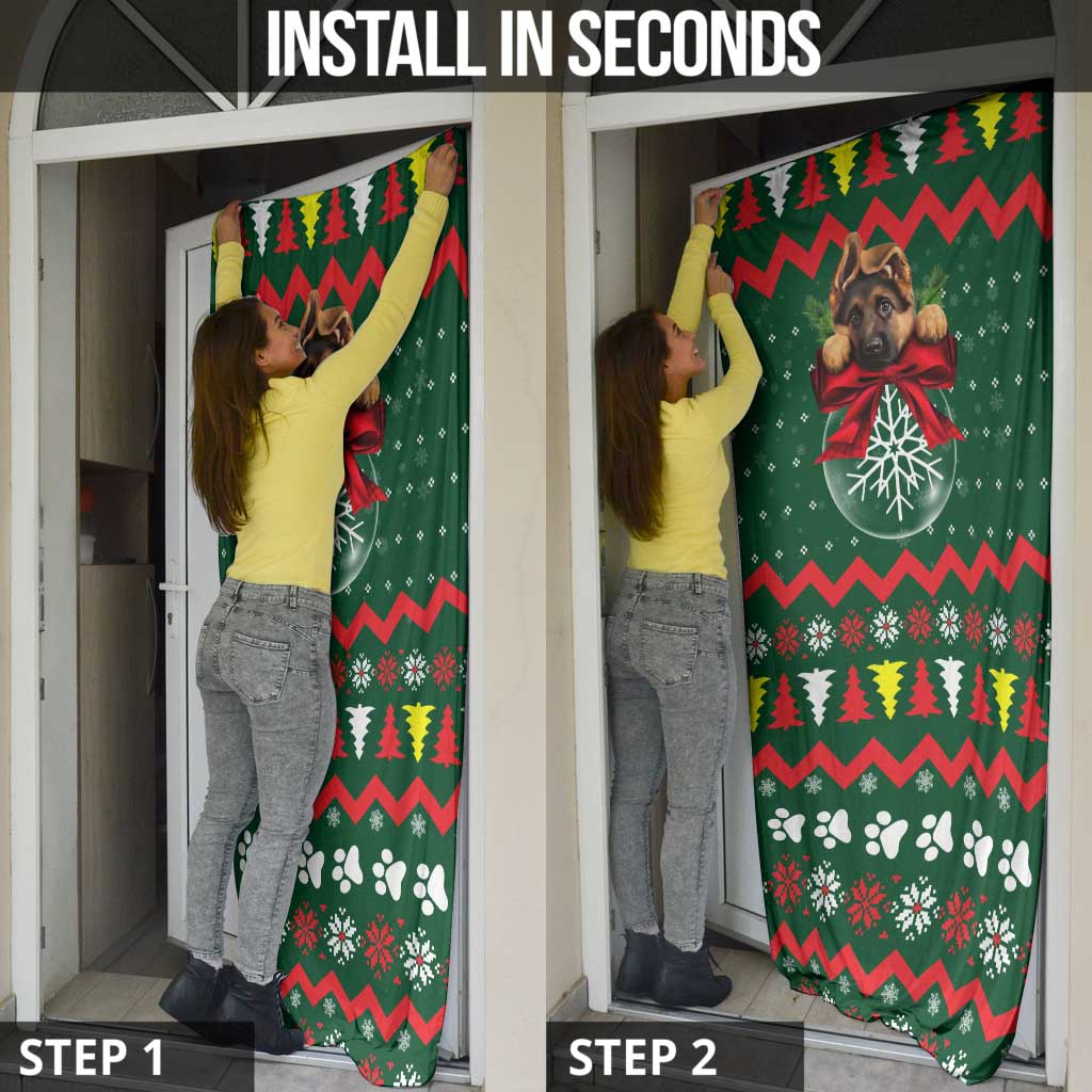 German Shepherd Ornament Christmas Door Cover Xmas Holiday Patterns - Wonder Print Shop