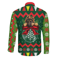 German Shepherd Ornament Christmas Family Matching Long Sleeve Bodycon Dress and Hawaiian Shirt Xmas Holiday Patterns - Wonder Print Shop