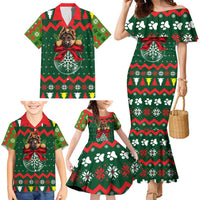 German Shepherd Ornament Christmas Family Matching Mermaid Dress and Hawaiian Shirt Xmas Holiday Patterns - Wonder Print Shop
