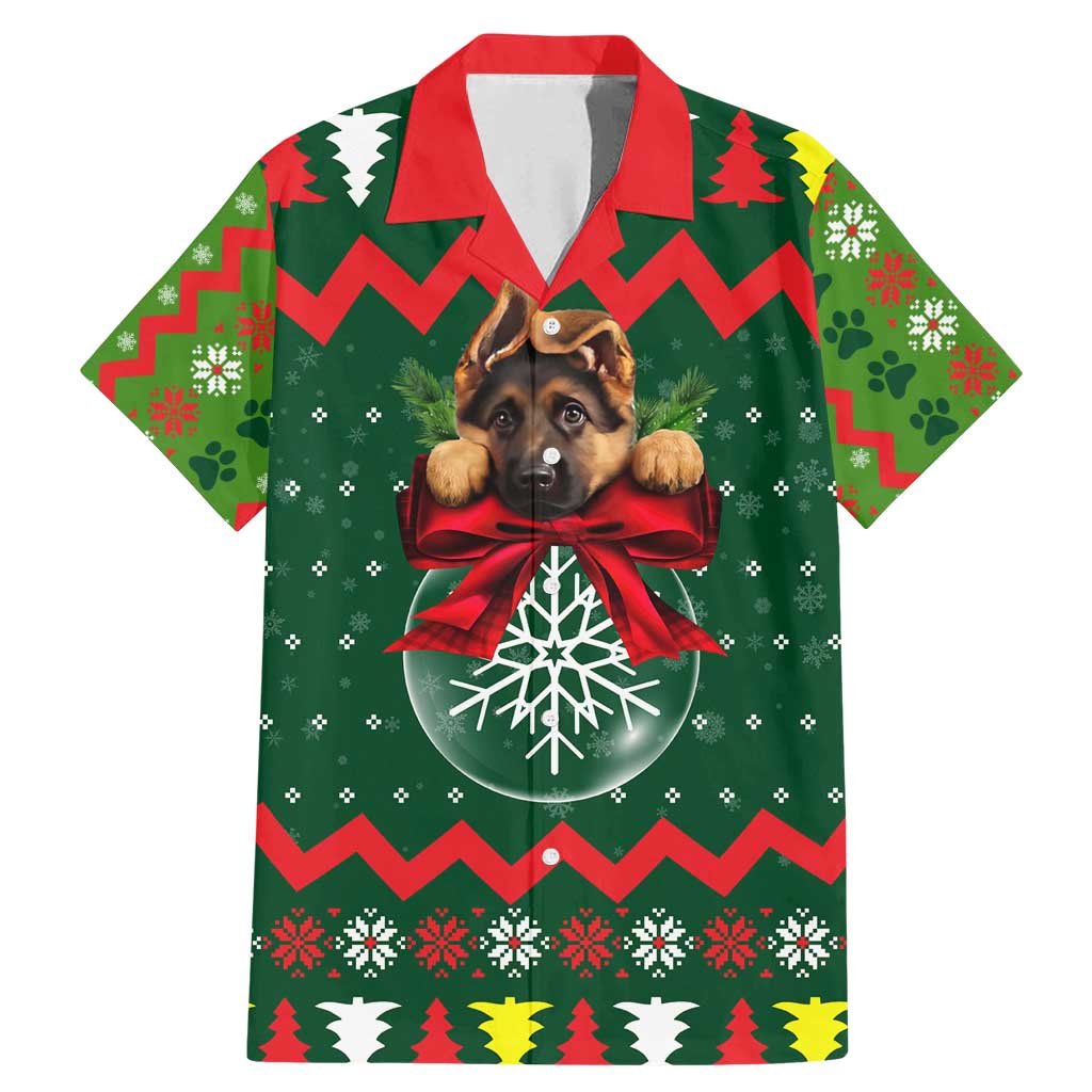 German Shepherd Ornament Christmas Family Matching Mermaid Dress and Hawaiian Shirt Xmas Holiday Patterns - Wonder Print Shop