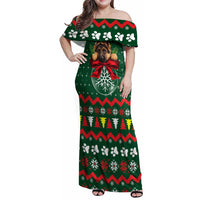German Shepherd Ornament Christmas Family Matching Off Shoulder Maxi Dress and Hawaiian Shirt Xmas Holiday Patterns - Wonder Print Shop
