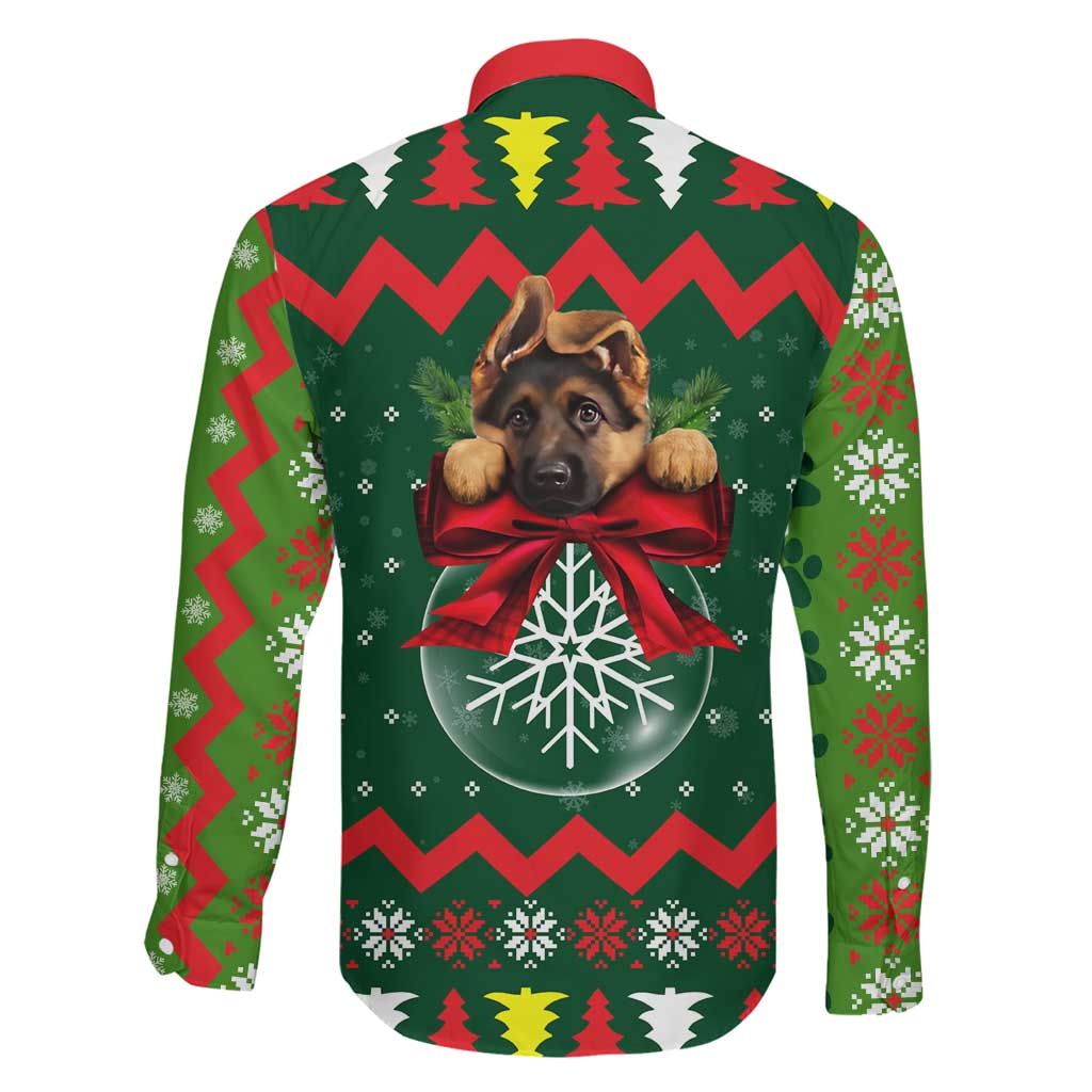 German Shepherd Ornament Christmas Family Matching Puletasi and Hawaiian Shirt Xmas Holiday Patterns - Wonder Print Shop