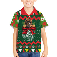 German Shepherd Ornament Christmas Family Matching Puletasi and Hawaiian Shirt Xmas Holiday Patterns - Wonder Print Shop