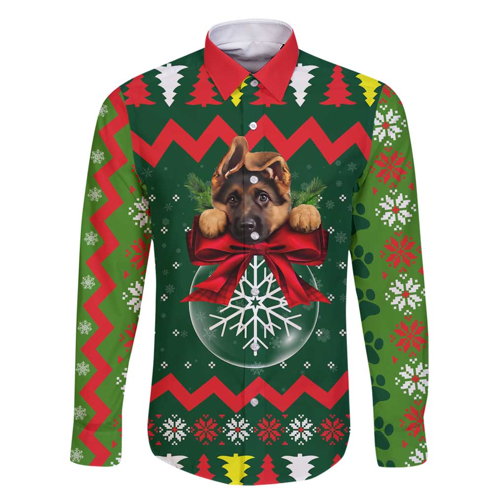 German Shepherd Ornament Christmas Family Matching Summer Maxi Dress and Hawaiian Shirt Xmas Holiday Patterns - Wonder Print Shop