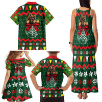 German Shepherd Ornament Christmas Family Matching Tank Maxi Dress and Hawaiian Shirt Xmas Holiday Patterns - Wonder Print Shop