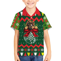 German Shepherd Ornament Christmas Family Matching Tank Maxi Dress and Hawaiian Shirt Xmas Holiday Patterns - Wonder Print Shop