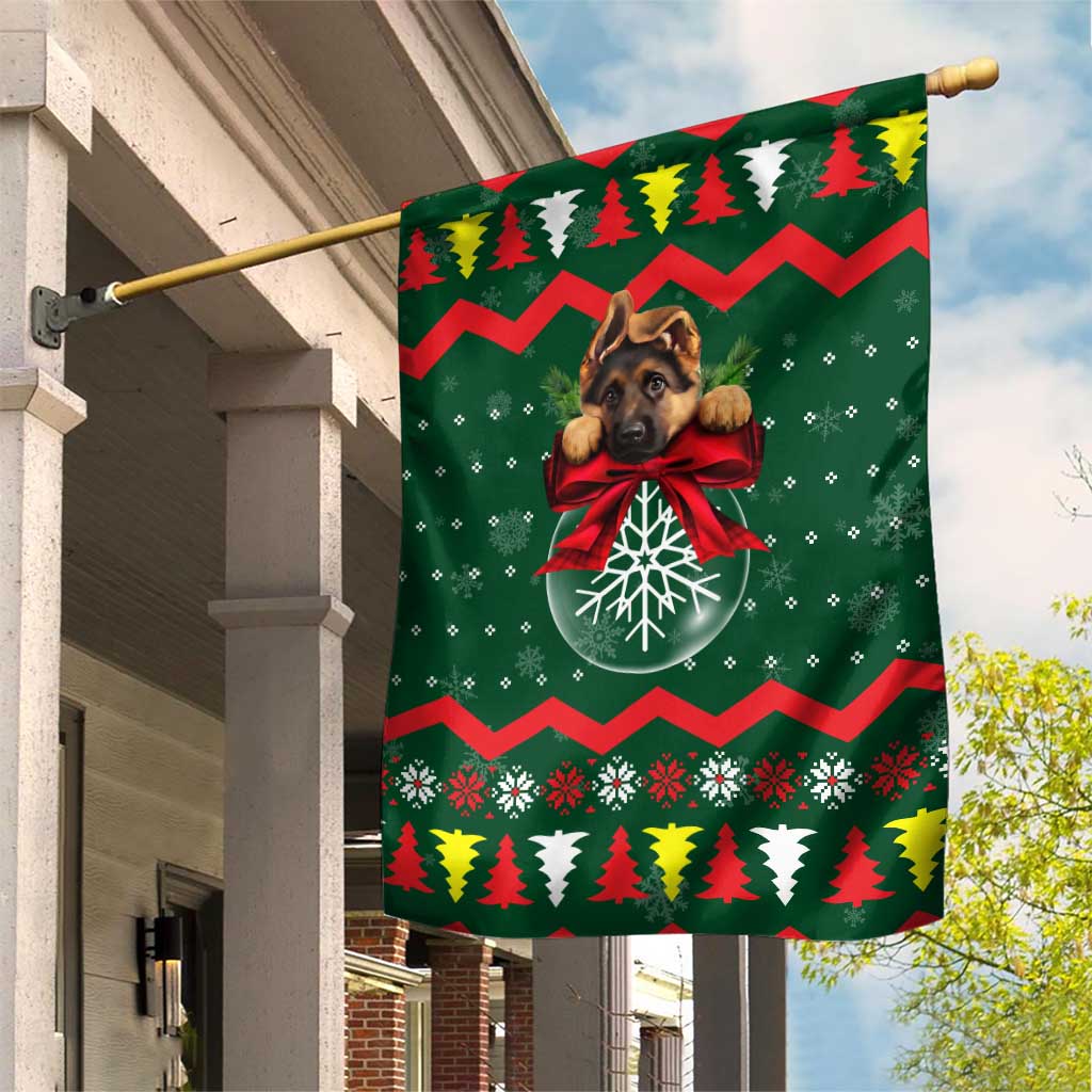 German Shepherd Ornament Christmas Garden Flag Xmas Holiday Patterns - Wonder Print Shop