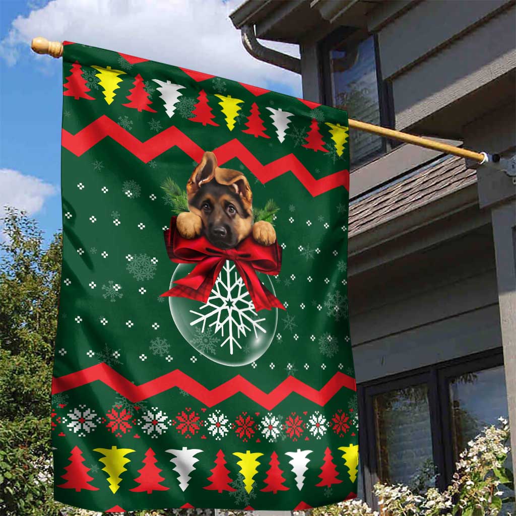 German Shepherd Ornament Christmas Garden Flag Xmas Holiday Patterns - Wonder Print Shop