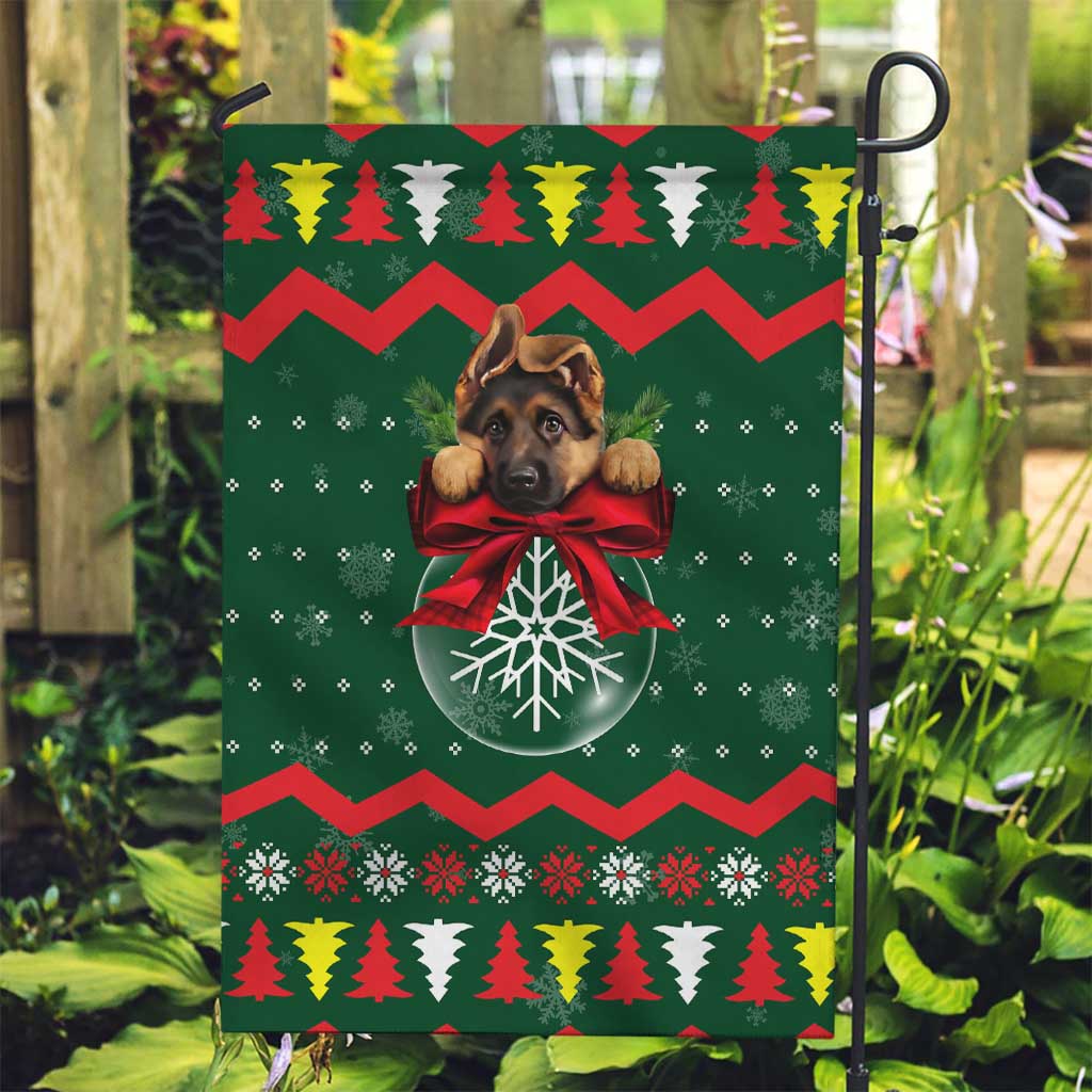 German Shepherd Ornament Christmas Garden Flag Xmas Holiday Patterns - Wonder Print Shop
