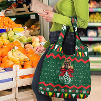 German Shepherd Ornament Christmas Grocery Bag Xmas Holiday Patterns - Wonder Print Shop
