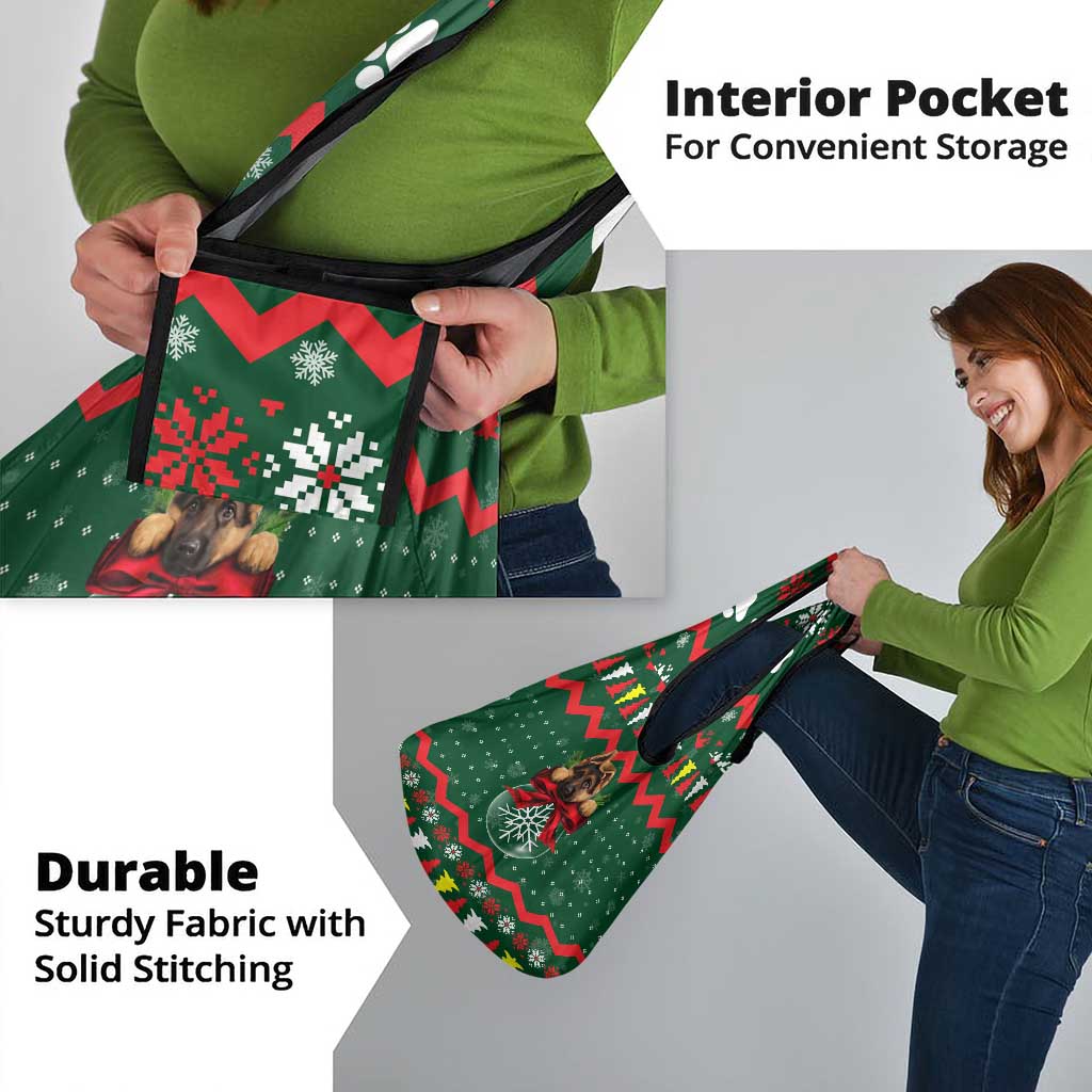 German Shepherd Ornament Christmas Grocery Bag Xmas Holiday Patterns - Wonder Print Shop