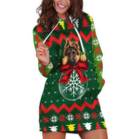 German Shepherd Ornament Christmas Hoodie Dress Xmas Holiday Patterns - Wonder Print Shop
