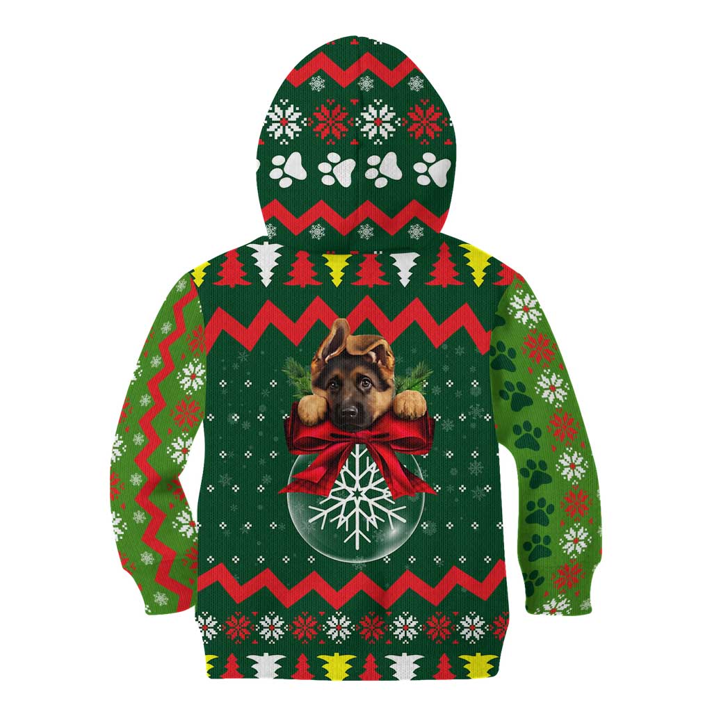 German Shepherd Ornament Christmas Kid Hoodie Xmas Holiday Patterns - Wonder Print Shop
