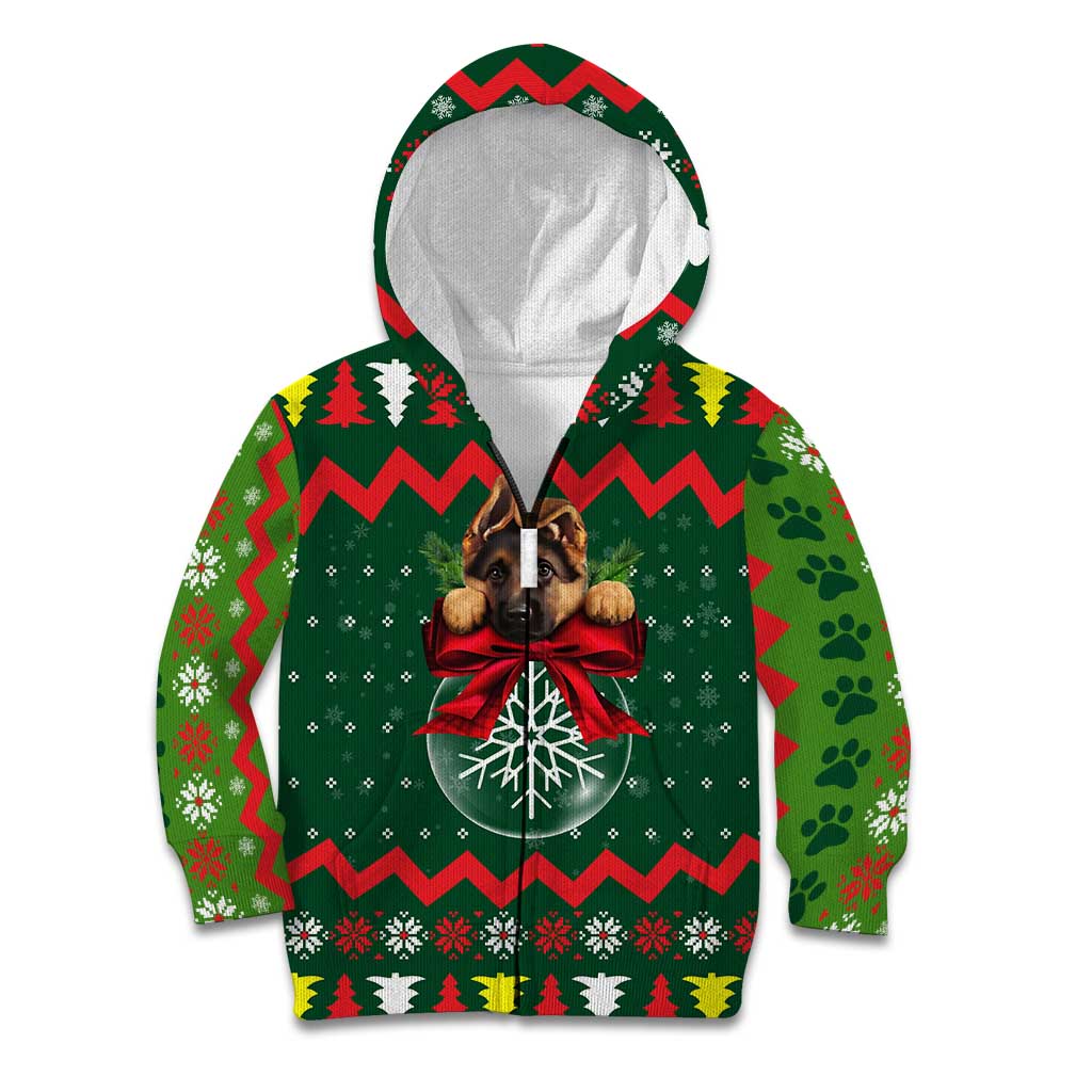 German Shepherd Ornament Christmas Kid Hoodie Xmas Holiday Patterns - Wonder Print Shop