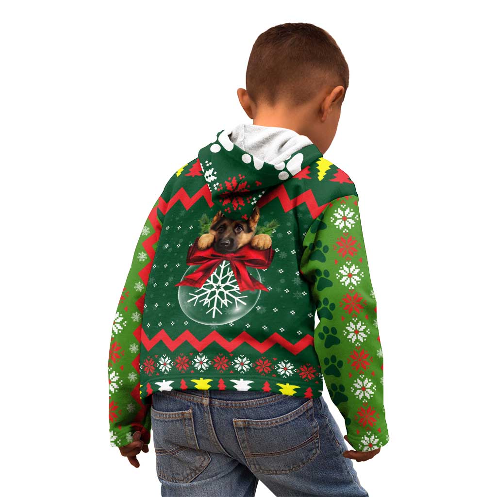German Shepherd Ornament Christmas Kid Hoodie Xmas Holiday Patterns - Wonder Print Shop
