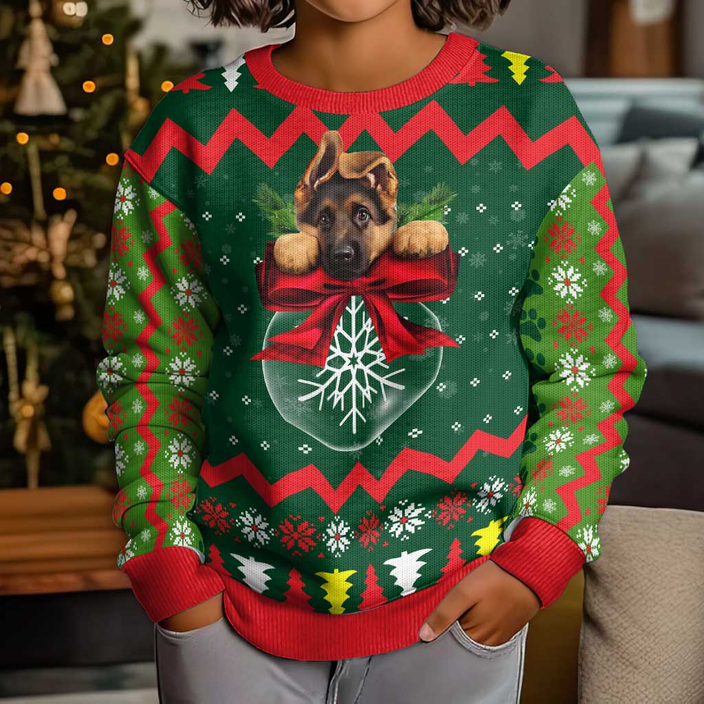 German Shepherd Ornament Christmas Kid Ugly Christmas Sweater Xmas Holiday Patterns - Wonder Print Shop