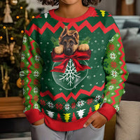 German Shepherd Ornament Christmas Kid Ugly Christmas Sweater Xmas Holiday Patterns - Wonder Print Shop