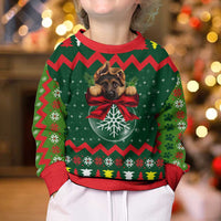 German Shepherd Ornament Christmas Kid Ugly Christmas Sweater Xmas Holiday Patterns - Wonder Print Shop