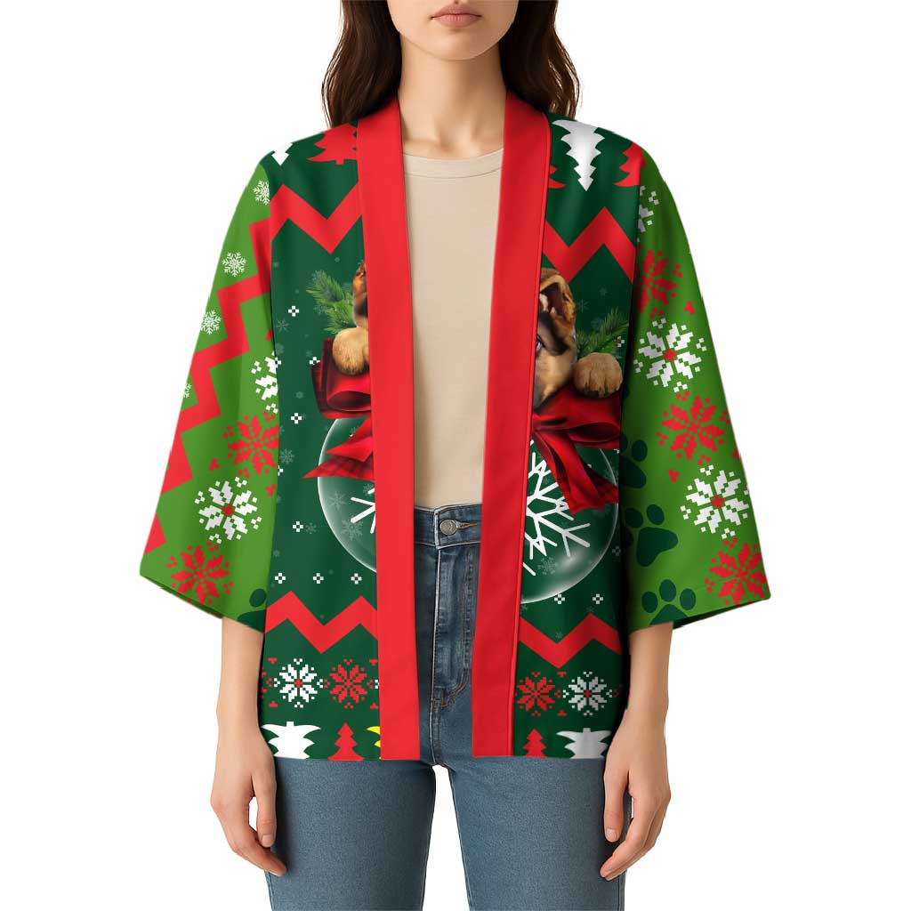 German Shepherd Ornament Christmas Kimono Xmas Holiday Patterns - Wonder Print Shop