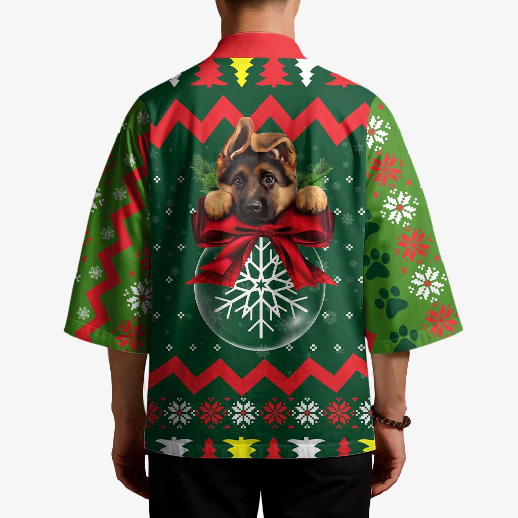 German Shepherd Ornament Christmas Kimono Xmas Holiday Patterns - Wonder Print Shop