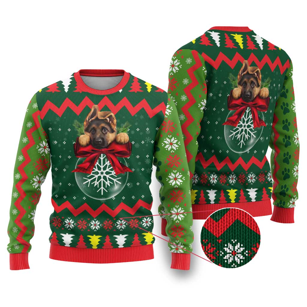German Shepherd Ornament Christmas Ugly Christmas Sweater Xmas Holiday Patterns - Wonder Print Shop