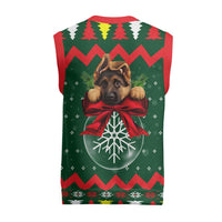 German Shepherd Ornament Christmas Knitted V-Neck Vest Xmas Holiday Patterns - Wonder Print Shop