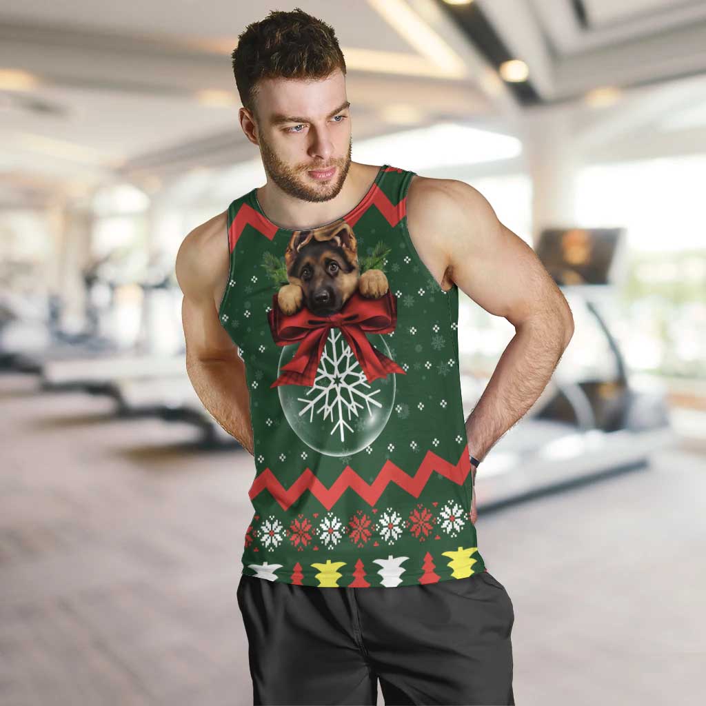 German Shepherd Ornament Christmas Men Tank Top Xmas Holiday Patterns - Wonder Print Shop