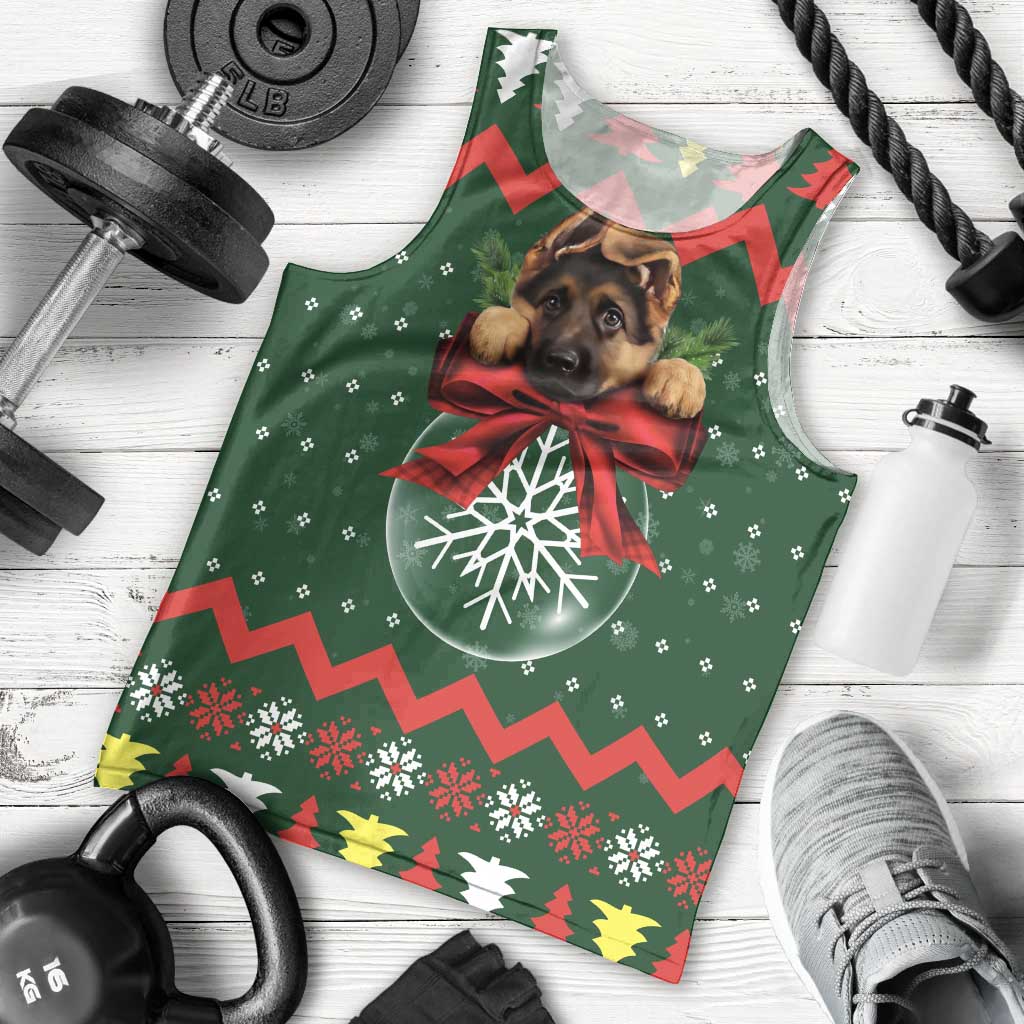 German Shepherd Ornament Christmas Men Tank Top Xmas Holiday Patterns - Wonder Print Shop