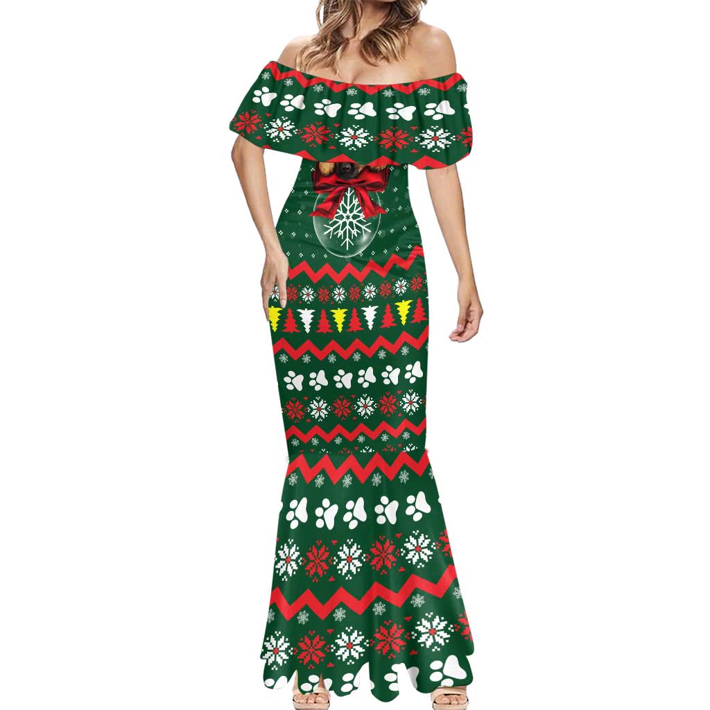 German Shepherd Ornament Christmas Mermaid Dress Xmas Holiday Patterns - Wonder Print Shop