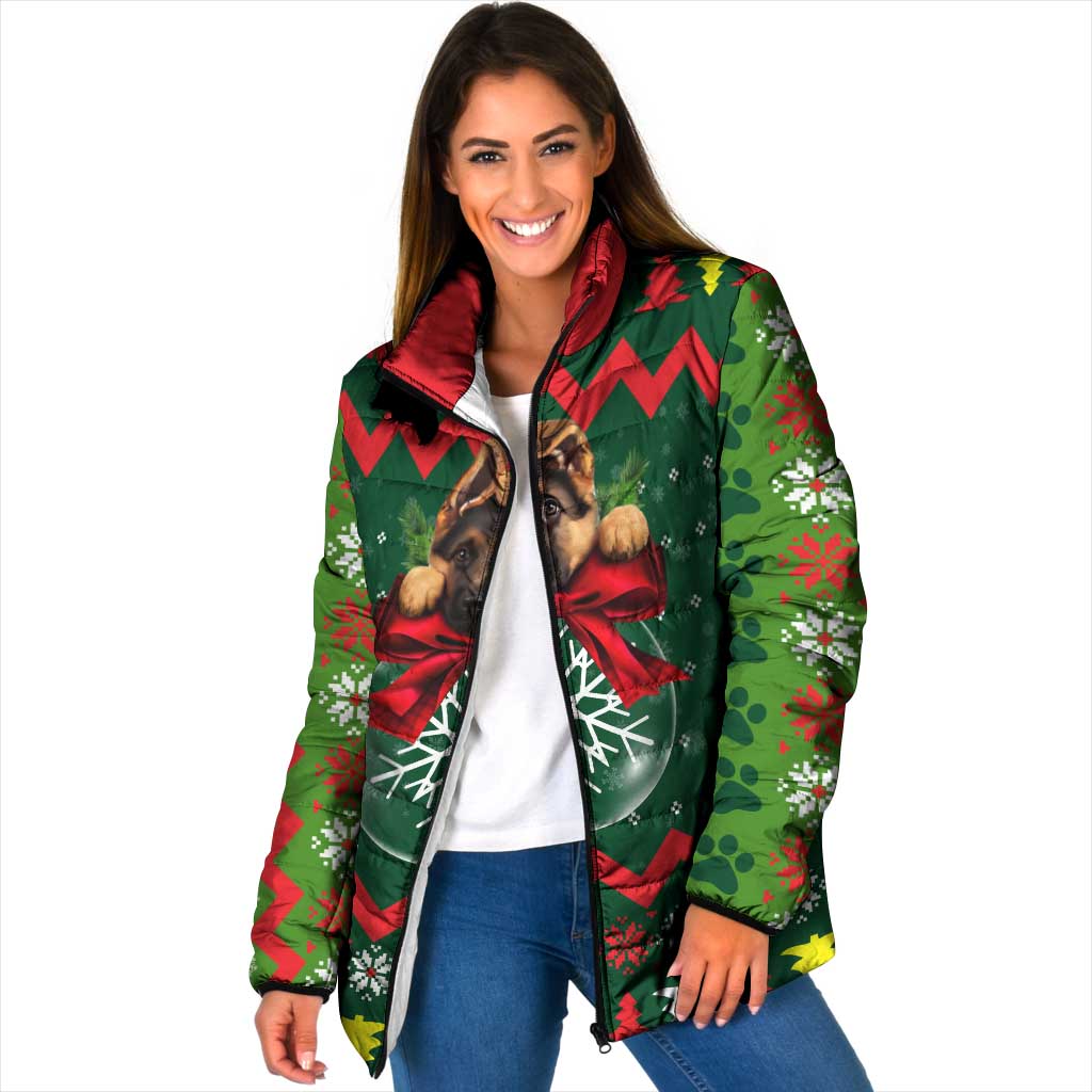 German Shepherd Ornament Christmas Padded Jacket Xmas Holiday Patterns - Wonder Print Shop
