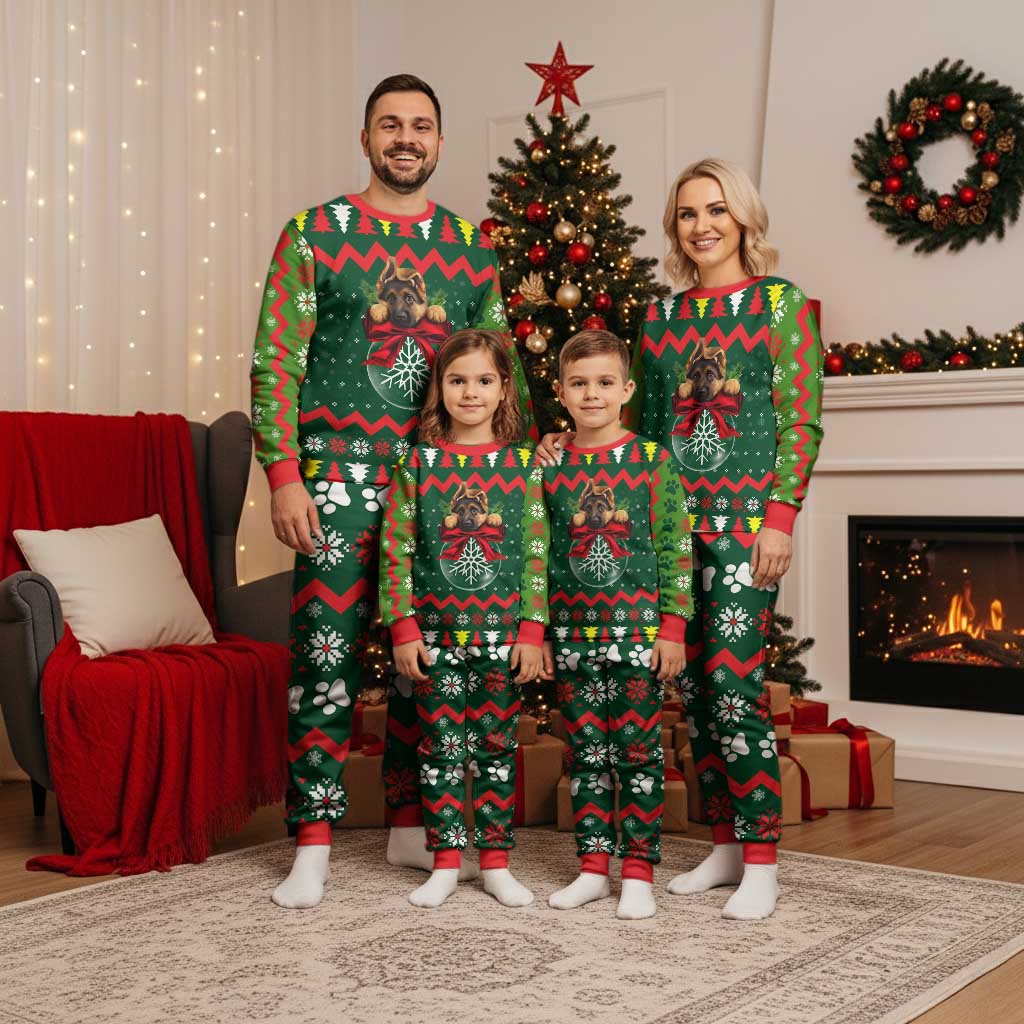 German Shepherd Ornament Christmas Pajama Set Xmas Holiday Patterns - Wonder Print Shop