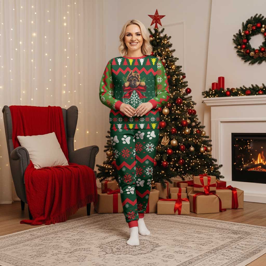 German Shepherd Ornament Christmas Pajama Set Xmas Holiday Patterns - Wonder Print Shop