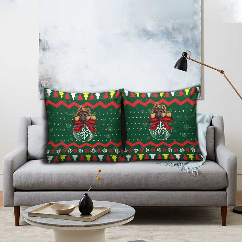 German Shepherd Ornament Christmas Pillow Cover Xmas Holiday Patterns - Wonder Print Shop