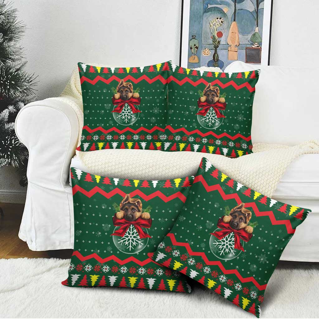 German Shepherd Ornament Christmas Pillow Cover Xmas Holiday Patterns - Wonder Print Shop
