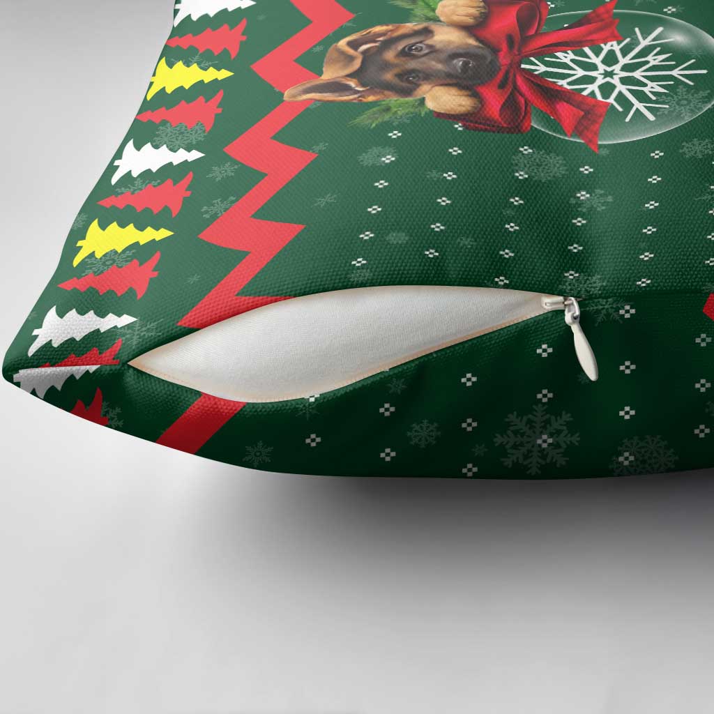 German Shepherd Ornament Christmas Pillow Cover Xmas Holiday Patterns - Wonder Print Shop