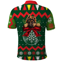 German Shepherd Ornament Christmas Polo Shirt Xmas Holiday Patterns - Wonder Print Shop