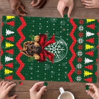 German Shepherd Ornament Christmas Puzzle Xmas Holiday Patterns - Wonder Print Shop