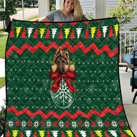 German Shepherd Ornament Christmas Quilt Xmas Holiday Patterns - Wonder Print Shop