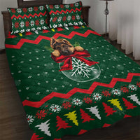 German Shepherd Ornament Christmas Quilt Bed Set Xmas Holiday Patterns - Wonder Print Shop