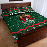 German Shepherd Ornament Christmas Quilt Bed Set Xmas Holiday Patterns - Wonder Print Shop