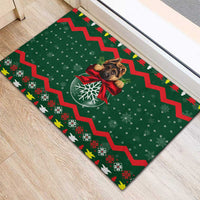 German Shepherd Ornament Christmas Rubber Doormat Xmas Holiday Patterns - Wonder Print Shop