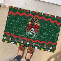 German Shepherd Ornament Christmas Rubber Doormat Xmas Holiday Patterns - Wonder Print Shop