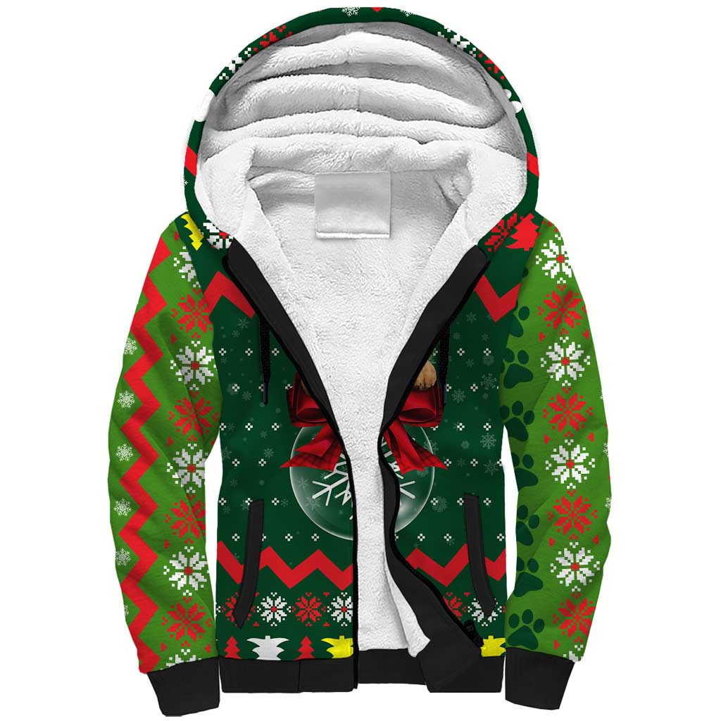German Shepherd Ornament Christmas Sherpa Hoodie Xmas Holiday Patterns - Wonder Print Shop
