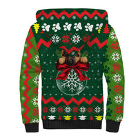 German Shepherd Ornament Christmas Sherpa Hoodie Xmas Holiday Patterns - Wonder Print Shop