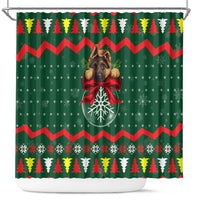 German Shepherd Ornament Christmas Shower Curtain Xmas Holiday Patterns - Wonder Print Shop