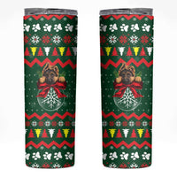 German Shepherd Ornament Christmas Skinny Tumbler Xmas Holiday Patterns - Wonder Print Shop