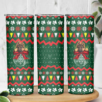 German Shepherd Ornament Christmas Skinny Tumbler Xmas Holiday Patterns - Wonder Print Shop