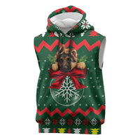 German Shepherd Ornament Christmas Sleeveless Hoodie Xmas Holiday Patterns - Wonder Print Shop